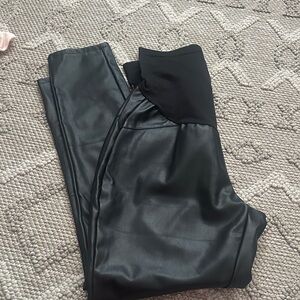 Maternity Leather Pants